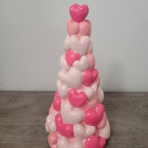 Valentines Pink Hearts Decorative Tree